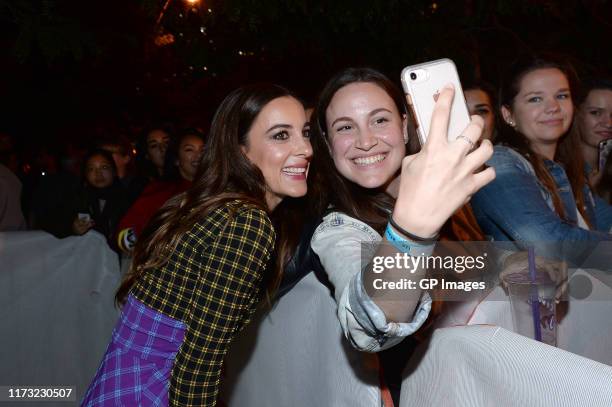 Lindsay Sloane poses with fans at "Endings, Beginnings" premiere during the 2019 Toronto International Film Festival at Ryerson Theatre on September...