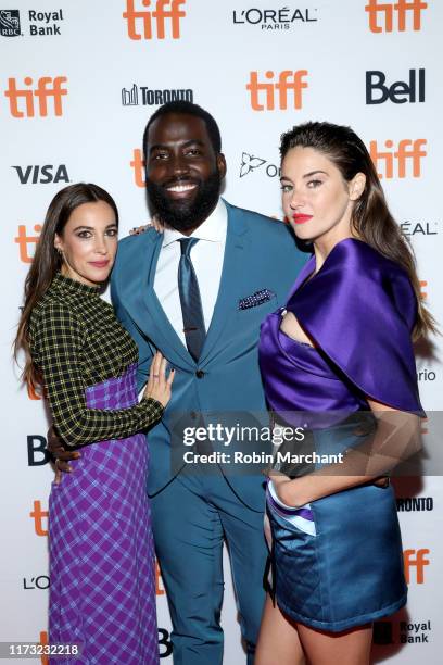 Lindsay Sloane, Shamier Anderson and Shailene Woodley attend "Endings, Beginnings" premiere during the 2019 Toronto International Film Festival at...