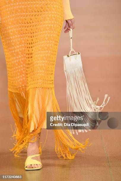 Model, bag detail, walks the runway for China Day: Xu Zhi during New York Fashion Week: The Shows on September 08, 2019 in New York City.