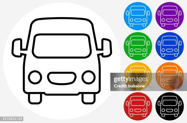 minivan front view icon - van white background stock illustrations