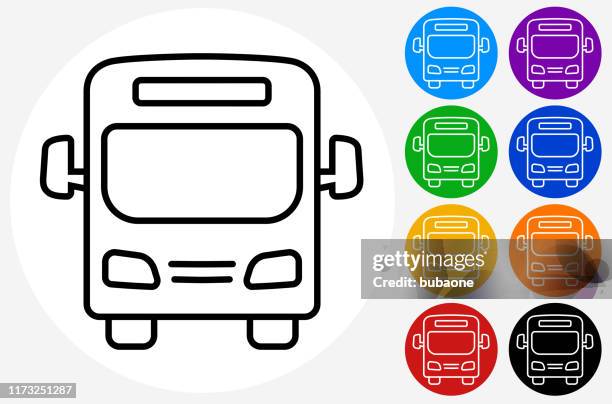 illustrations, cliparts, dessins animés et icônes de icône de vue avant de bus de voyage - car shape