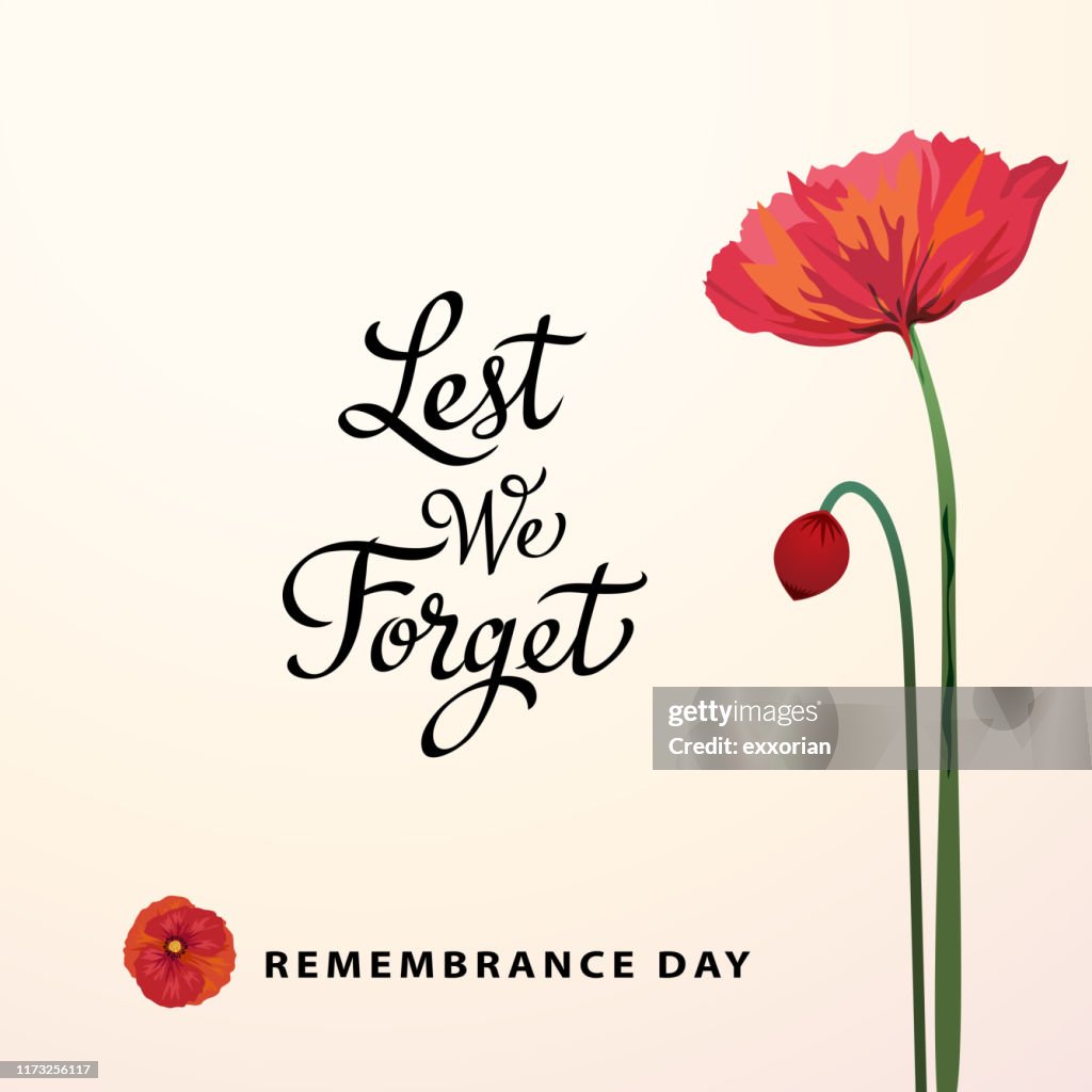 Lest We Forget Remembrance Day
