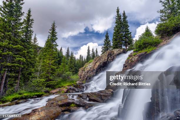 twin falls - ouray colorado stock pictures, royalty-free photos & images