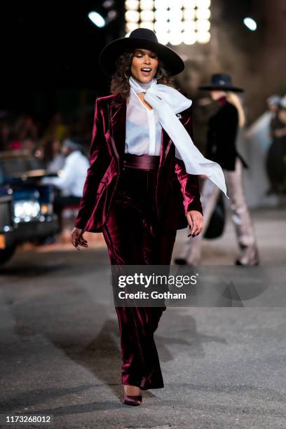 Marquita Pring walks the runway during the TOMMYNOW New York Fall 2019 fashion show at The Apollo Theater on September 08, 2019 in New York City.