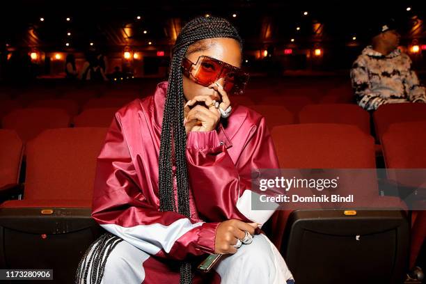 Tiwa Savage attends the Pyer Moss front row during New York Fashion Week: The Shows at Kings Theatre on September 08, 2019 in New York City.