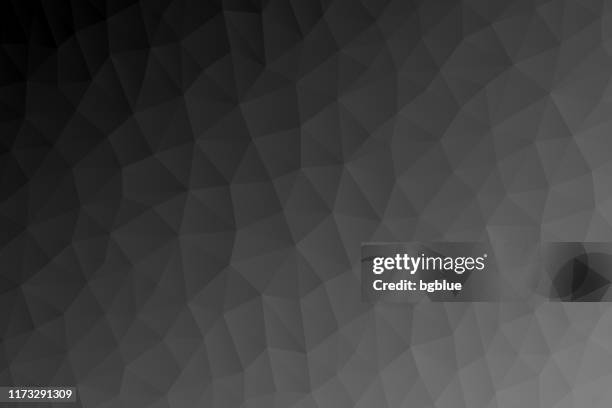 polygonal mosaic with gray gradient - abstract geometric background - low poly - cristal material stock illustrations