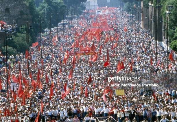 Funeral of Secretary General of the Italian Communist Party Enrico Berlinguer. Rome, Italy. 13th June 1984