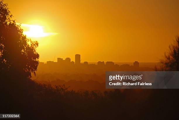 adelaide at sunset - adelaide city stock pictures, royalty-free photos & images