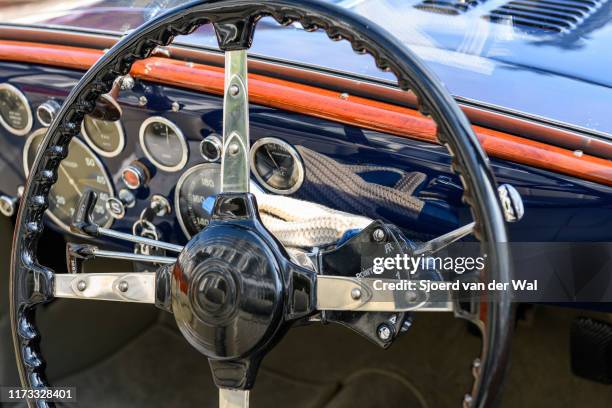 Talbot Lago T150 C Lago Speciale by Figoni & Falaschi classic convertible car dashboard on display at the 2019 Concours d'Elegance at palace...