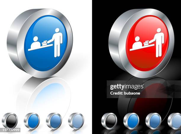 library front desk 3d royalty free vector art - man checking out stock illustrations