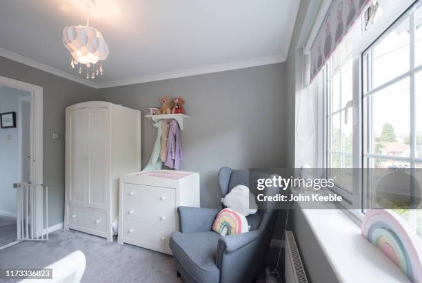 property interiors - nursery bedroom stock pictures, royalty-free photos & images