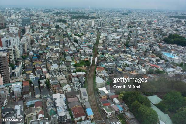 the view from the 26th floor - setagaya ward stock pictures, royalty-free photos & images