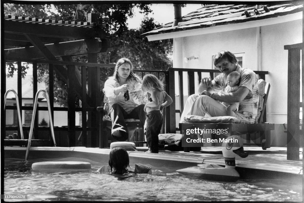 American actor Richard Kiel with his second wife, Diane Rogers, and
