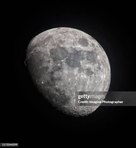 waxing gibbous moon beautiful in space. - antarctica stock pictures, royalty-free photos & images