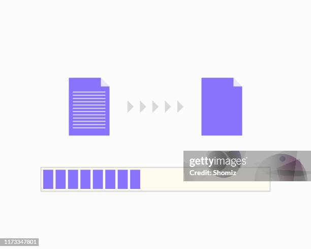 progress bar of file copying - transfer image stock illustrations