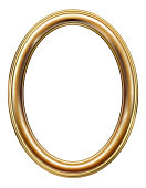 Oval classic golden picture frame