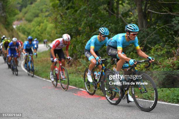 Luis León Sánchez of Spain and Astana Pro Team / Jakob Fuglsang of Denmark and Astana Pro Team / Thomas De Gendt of Belgium and Team Lotto Soudal /...