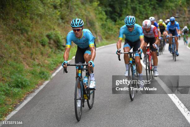 Luis León Sánchez of Spain and Astana Pro Team / Jakob Fuglsang of Denmark and Astana Pro Team / Thomas De Gendt of Belgium and Team Lotto Soudal /...