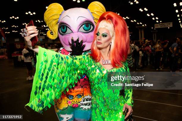 And Divina De Campo attend RuPaul's DragCon 2019 at The Jacob K. Javits Convention Center on September 08, 2019 in New York City.