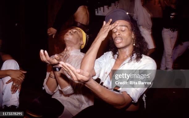 Vogue dancer Willi Ninja performs at the Copacabana nightclub, New York, New York, May 25, 1989.