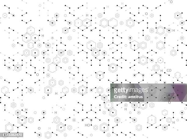 scientific hexagon pattern - chemistry stock illustrations