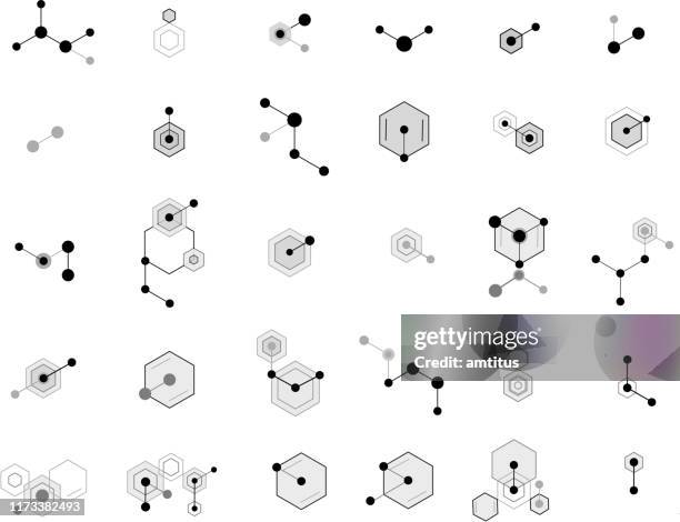 scientific design elements - bonding icon stock illustrations