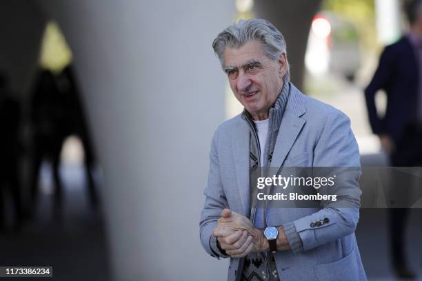 Nick Hayek, chief executive officer of Swatch Group AG, arrives to a ceremony to inaugurate the new Swatch Group AG global headquarters in Biel, on...