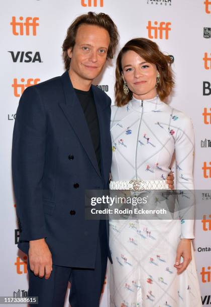 August Diehl and Valerie Pachner attends the "A Hidden Life" premiere during the 2019 Toronto International Film Festival at The Elgin on September...