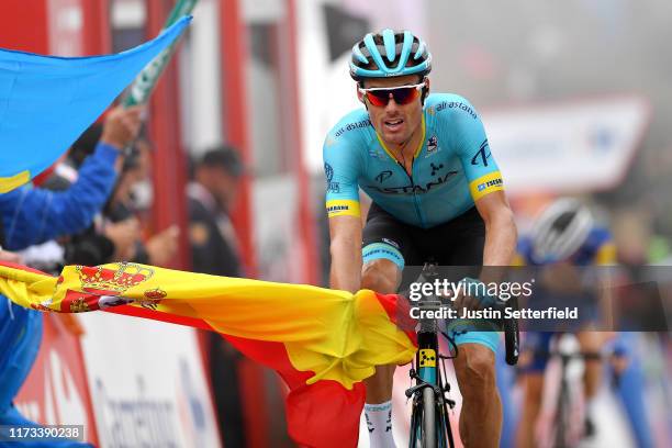 Arrival / Luis León Sánchez of Spain and Astana Pro Team / Flag / during the 74th Tour of Spain 2019, Stage 16 a 144,4km stage from Pravia to Alto de...