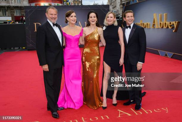 Hugh Bonneville, Elizabeth McGovern, Michelle Dockery, Laura Carmichael and Allen Leech attend the "Downton Abbey" World Premiere at Cineworld...