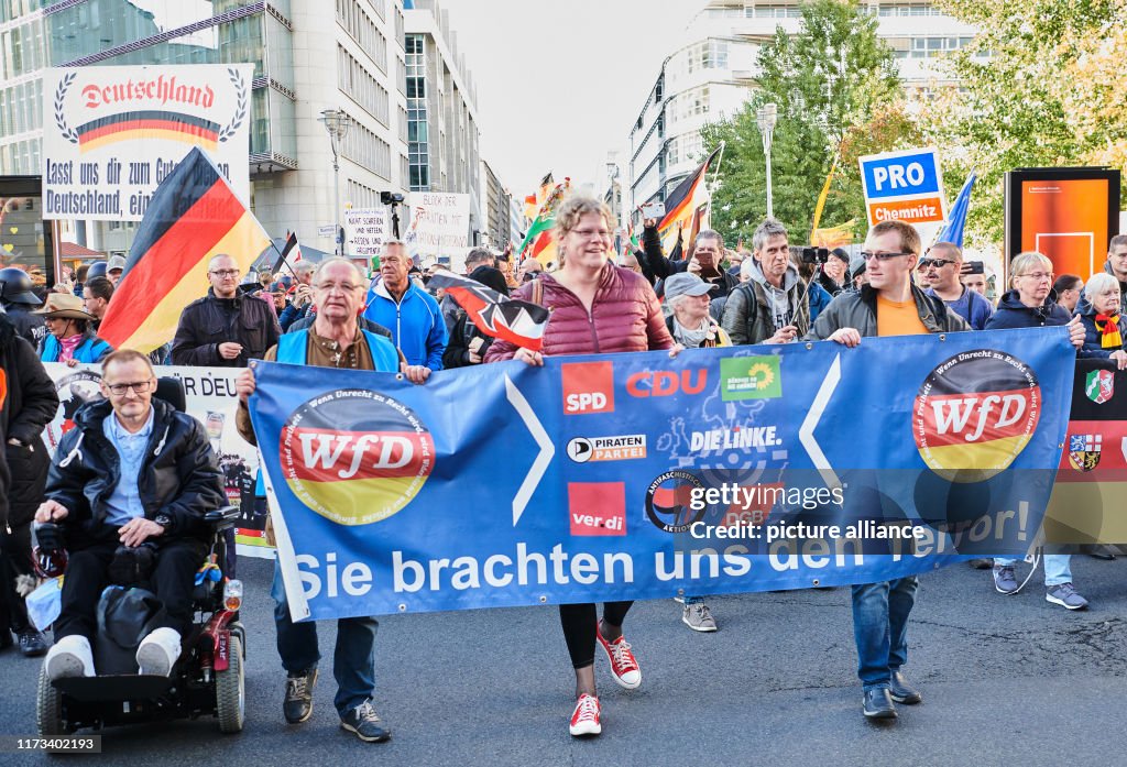 Demonstration of right-wing populists in Berlin