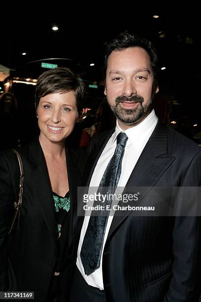 Director James Mangold and Producer Cathy Konrad during 20th Century Fox and The Motion Picture & Television Fund Screening of "Walk the Line" at...