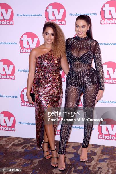 Amber Gill and Anna Vakili attend The TV Choice Awards 2019 at Hilton Park Lane on September 09, 2019 in London, England.