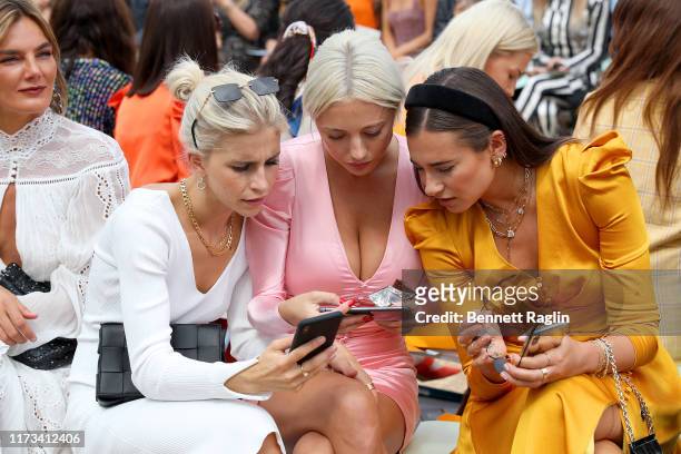 Caroline Daur, Caroline Vreeland, and Danielle Bernstein attend the Jonathan Simkhai front row during New York Fashion Week: The Shows on September...