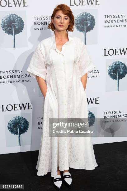 Actress Najwa Nimri attends the Loewe exhibition opening at Thyssen-Bornemisza museum on September 09, 2019 in Madrid, Spain.