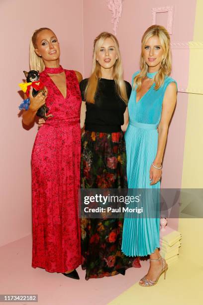 Paris Hilton, Tessa Hilton and Nicky Hilton Rothschild attend the Alice + Olivia by Stacey Bendet arrivals during New York Fashion Week: The Shows on...