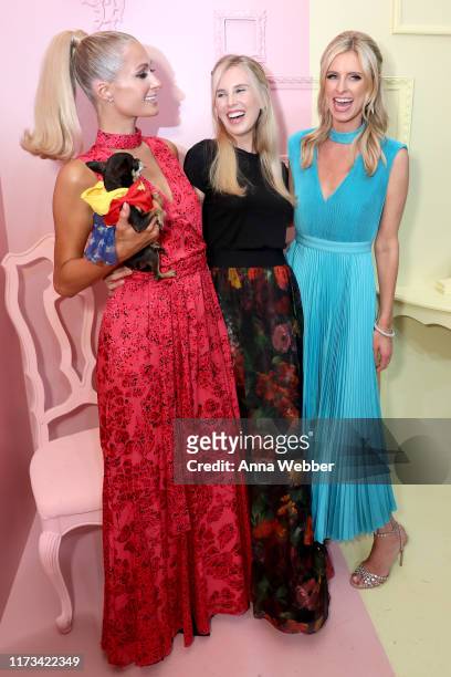 Paris Hilton, Tessa Hilton, and Nicky Hilton attend the alice + olivia by Stacey Bendet Spring 2020 Fashion Presentation at Root Studio on September...