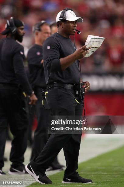 Defensive coordinator Vance Joseph of the Arizona Cardinals during the second half of the NFL game against the Detroit Lions at State Farm Stadium on...