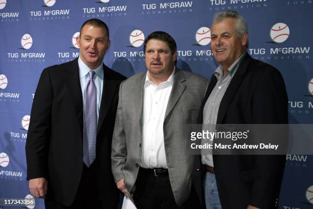 Jim Thome, John Kruk and Bob Boone during Country Takes New York City - Presents Tug McGraw Foundation Fundraiser at Gotham Hall in New York City,...