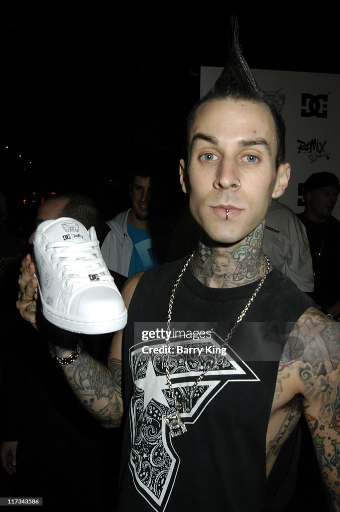 Travis Barker during Travis Barker DC Shoes Launch Party at LAX