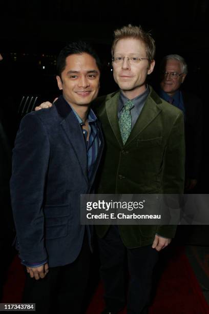 Rodney To and Anthony Rapp during Revolution Studios' and Columbia Pictures' World Premiere of "Rent" at Ziegfeld Theatre/Roseland in New York City,...