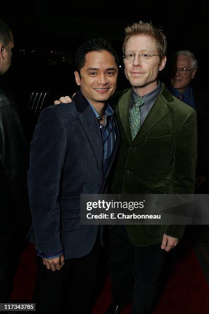 Rodney To and Anthony Rapp during Revolution Studios' and Columbia Pictures' World Premiere of "Rent" at Ziegfeld Theatre/Roseland in New York City,...