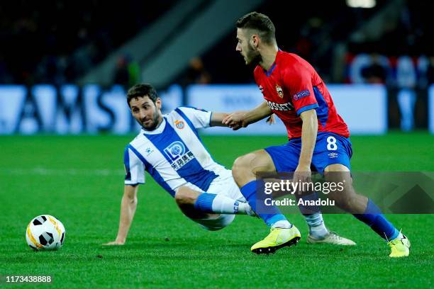 Nikola Vlasic of CSKA Moscow in action during the UEFA Europa League Group H match between CSKA Moskva and Espanyol at CSKA Arena in Moscow, Russia...