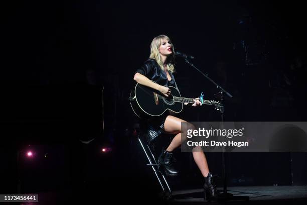 Taylor Swift performs during the "City of Lover" concert at L'Olympia on September 9, 2019 in Paris, France.
