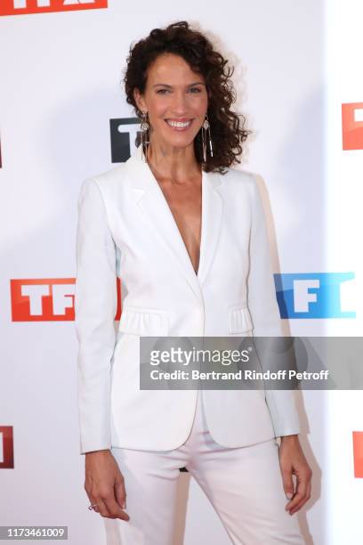 Actress Linda Hardy attends the Groupe TF1 : Photocall at Palais de Tokyo on September 09, 2019 in Paris, France.