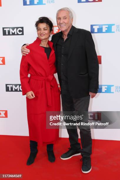 Actors Fanny Gilles and Yves Renier attend the Groupe TF1 : Photocall at Palais de Tokyo on September 09, 2019 in Paris, France.