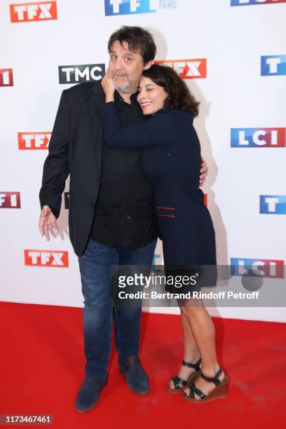 Guy Lecluyse and Cecile Rebboah attend the Groupe TF1 : Photocall at Palais de Tokyo on September 09, 2019 in Paris, France.