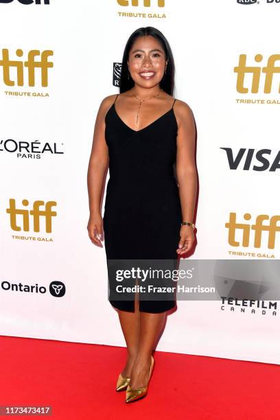 Yalitza Aparicio attends the 2019 Toronto International Film Festival TIFF Tribute Gala at The Fairmont Royal York Hotel on September 09, 2019 in...