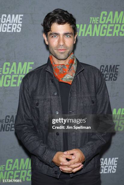 Actor Adrian Grenier attends the "The Game Changers" New York premiere at Regal Battery Park 11 on September 09, 2019 in New York City.