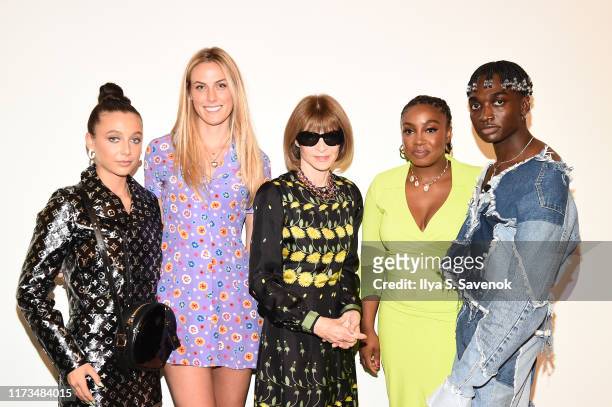 Co-Host Emma Chamberlain, Selby Drummond, Anna Wintour, Teen Vogue Host Lindsay Peoples Wagner and Rickey Thompson attend Teen Vogue Celebrates...